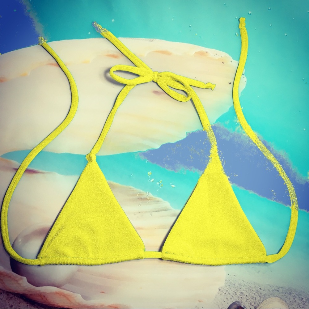 Bikini Triangle Top Yellow